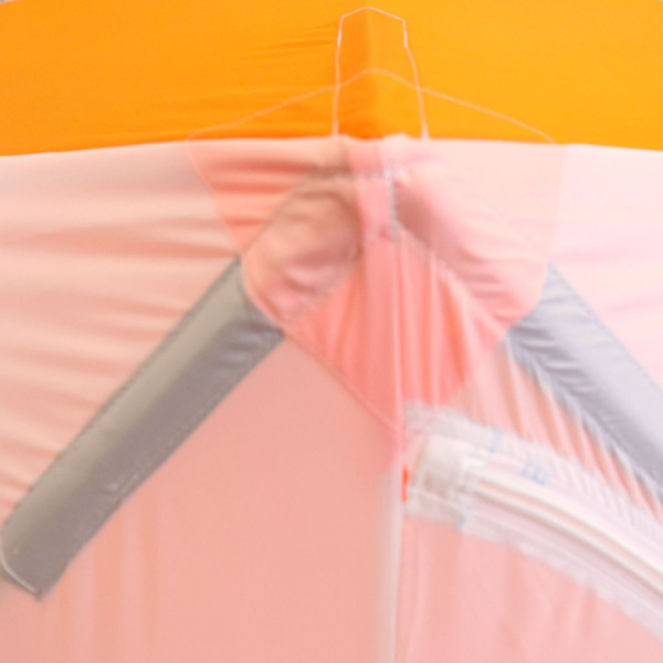 Палатка зимняя куб СЛЕДОПЫТ 1,8 х1,8 м, Oxford 210D PU 1000, 3-местная, цв. бело-оранж