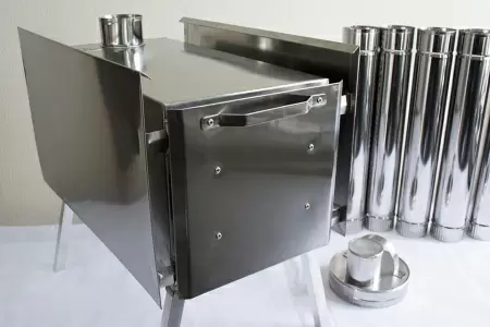 Печь походная Берег Экономка Средняя со съемными экранами