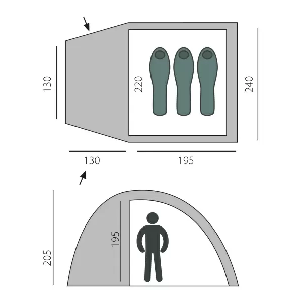 Кемпинговая палатка BTrace Dome 3