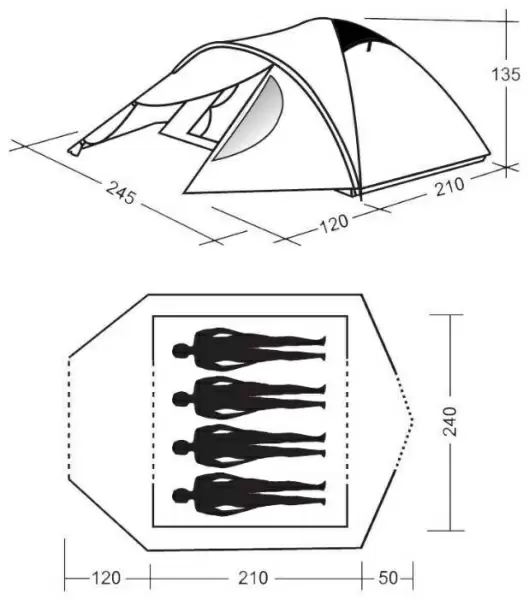 Туристическая палатка Torino 400 Moon Camp