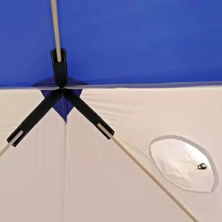 Палатка зимняя куб СЛЕДОПЫТ 1,5 х1,5 м, Oxford 240D PU 2000, 2-местная, цв. бело-синий