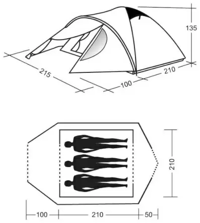 Туристическая палатка Torino 300 Moon Camp