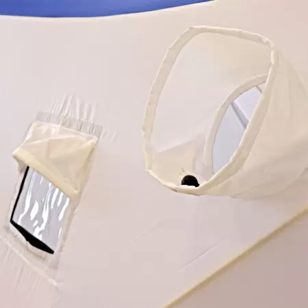 Палатка зимняя куб СЛЕДОПЫТ 1,5 х1,5 м, Oxford 240D PU 2000, 2-местная, цв. бело-синий
