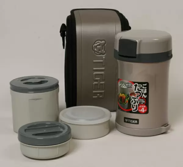 Термос для еды с контейнерами Tiger LWU-B170 Warm Silver