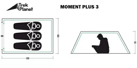 Палатка TREK PLANET Moment Plus 3