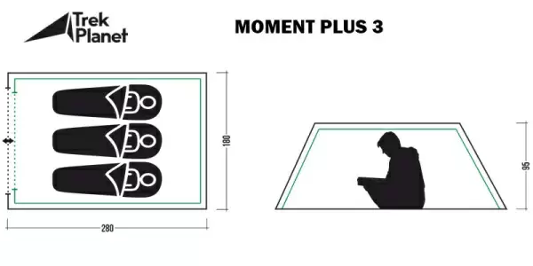 Палатка TREK PLANET Moment Plus 3