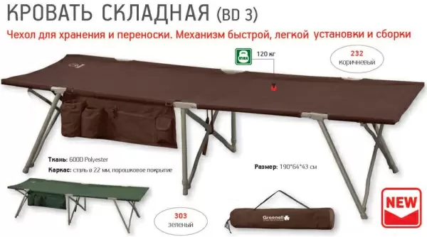 Кровать складная Greenell BD-3