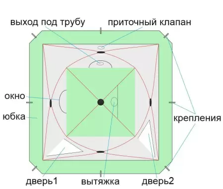 Палатка ЛОТОС Куб М2