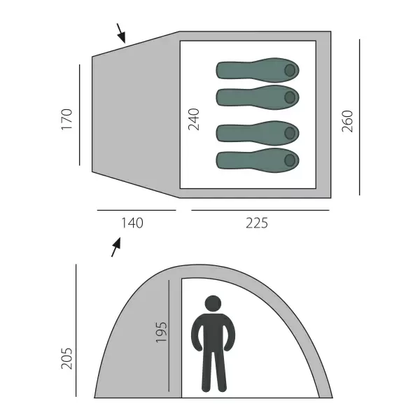 Кемпинговая палатка BTrace Dome 4