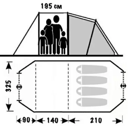Кемпинговая палатка Camp House Evolution Crusoe Camp