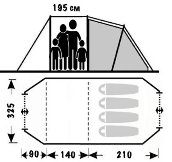 Кемпинговая палатка Camp House Evolution Crusoe Camp