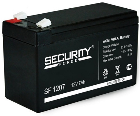 Аккумулятор Security Force 12 В, 7 Ач