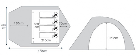 Кемпинговая палатка Camp House 4 v.2 Crusoe Camp