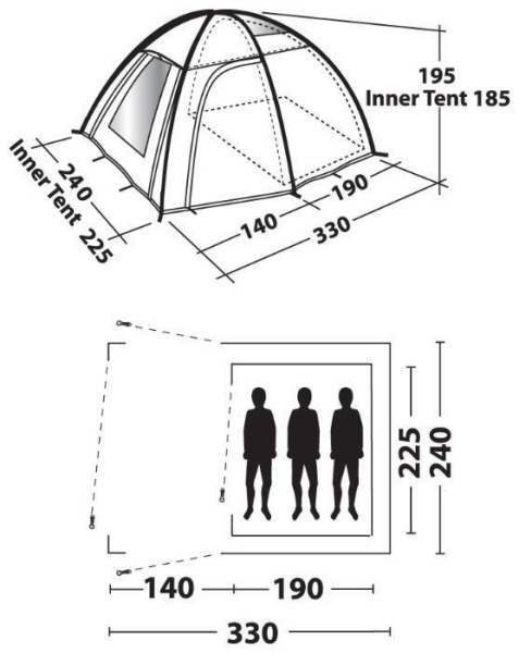 Кемпинговая палатка Moon Camp Veneto 300 Кемпинговая палатка Moon Camp Veneto 300