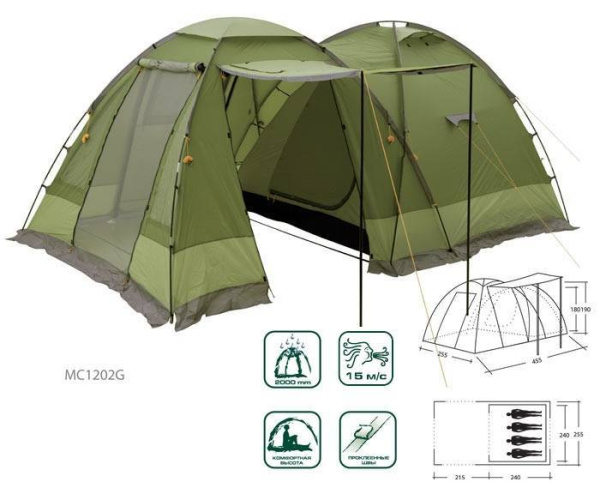Кемпинговая палатка Moon Camp Toscana 400 Кемпинговая палатка Moon Camp Toscana 400