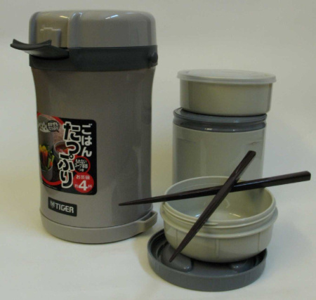 Термос для еды с контейнерами Tiger LWU-B170 Warm Silver
