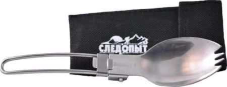 Ложка-вилка складная походная в чехле PF-CWS-P33