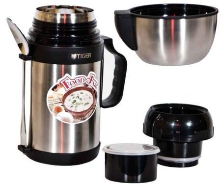 Термос с широким горлом Tiger MCW-P091 Stainless, 0.9 л