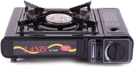 Плита газовая портативная Lanis LP-1000 в кейсе, с переходником