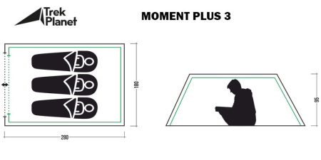 Палатка TREK PLANET Moment Plus 3