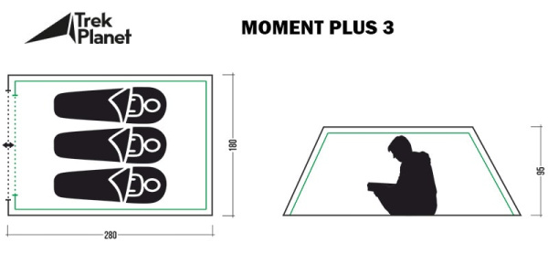 Палатка TREK PLANET Moment Plus 3