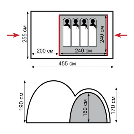 Кемпинговая палатка Tramp Sphinx 4