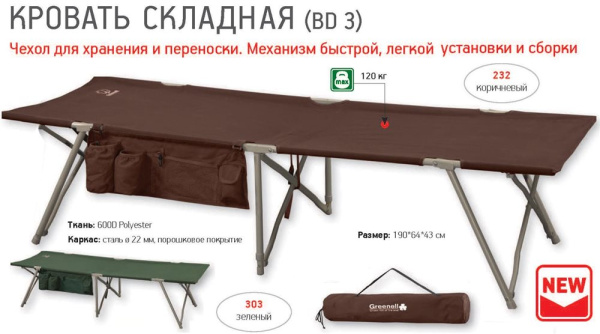 Кровать складная Greenell BD-3