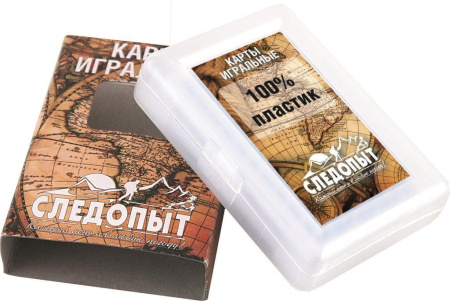 Карты игральные Следопыт, влагостойкие, пластик, 54 шт.