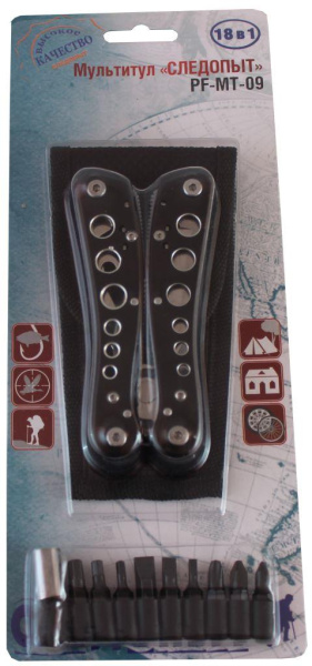 Мультитул Следопыт 18 предметов в чехле PF-MT-09